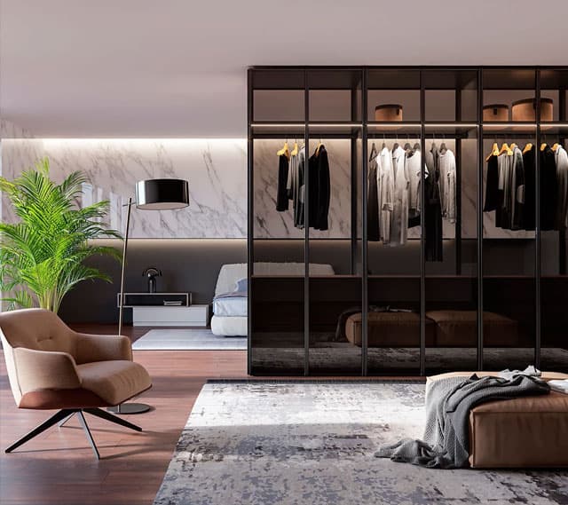 MODULA: armarios modulares en aluminio para vestidores y espacios de almacenamiento